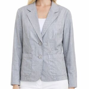 Talbots Petites Striped Blazer Jacket